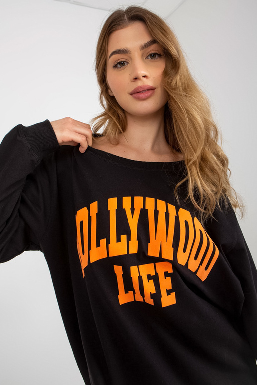 Bluza VI-BL-3102.01P JUODA/ORANŽINĖ