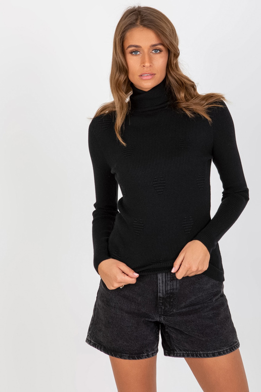 Juodas prigludęs dryžuotas džemperis...