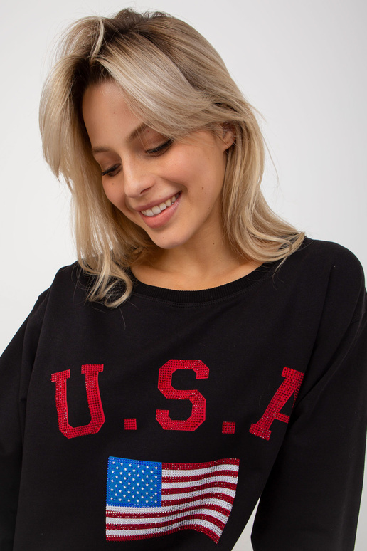 Bluza VI-BL-3192.23P JUODAS Bluza VI-BL-3192.23P JUODAS