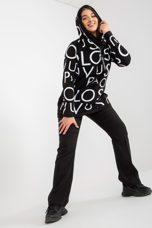 Juodas moteriškas didelio dydžio...