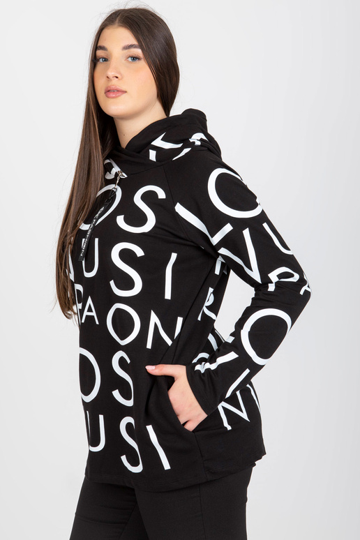 Juodas moteriškas didelio dydžio...