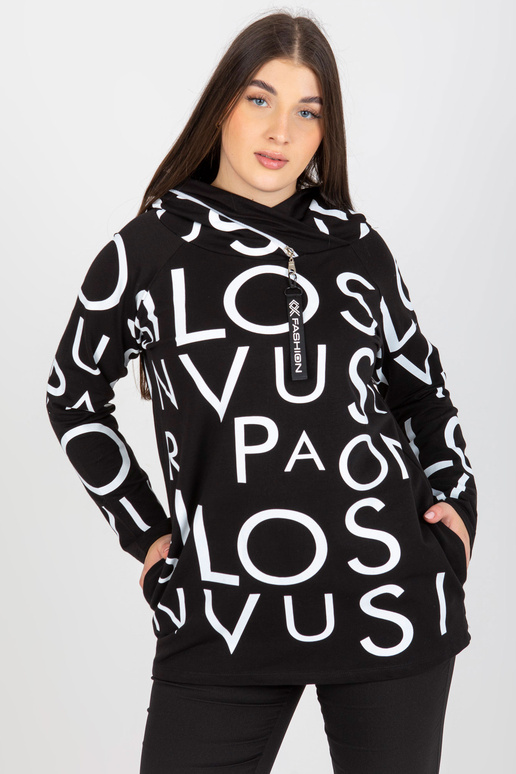 Juodas moteriškas didelio dydžio...