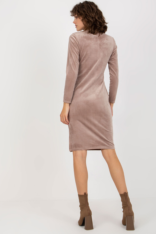 Suknelė-RP-SK-8207.13X-tamsiai smėlio...