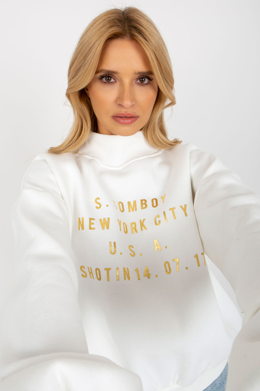 Ecru Cotton Ladies Spausdinti megztiniai Ecru Cotton Ladies Spausdinti megztiniai