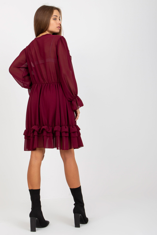 Bordo spalvos boho suknelė su... Bordo spalvos boho suknelė su...