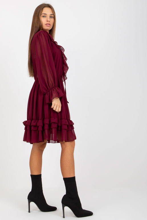 Bordo spalvos boho suknelė su... Bordo spalvos boho suknelė su...