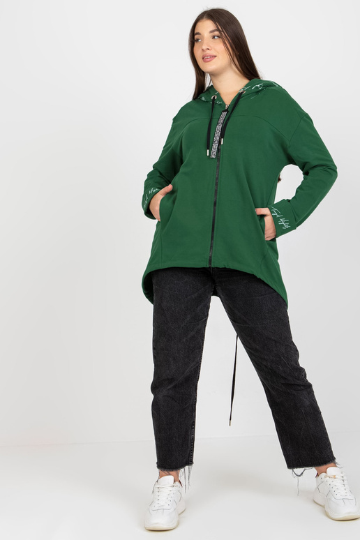 Tamsiai žalias plius dydžio megztinis...