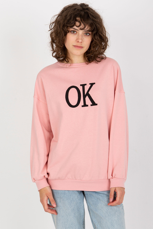 Šviesiai rožinis laisvas megztinis be... Šviesiai rožinis laisvas megztinis be...