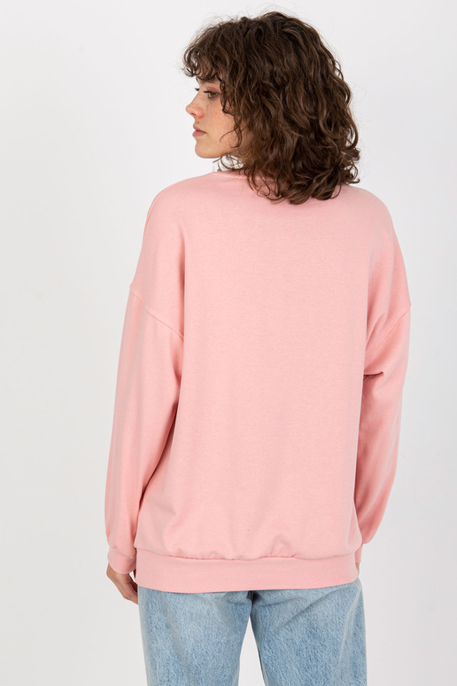 Šviesiai rožinis laisvas megztinis be... Šviesiai rožinis laisvas megztinis be...