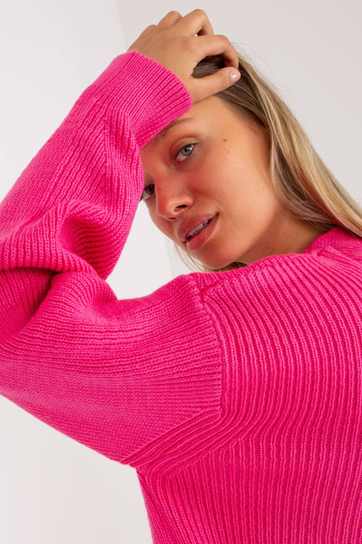 Fluo rožinis megztinis su...