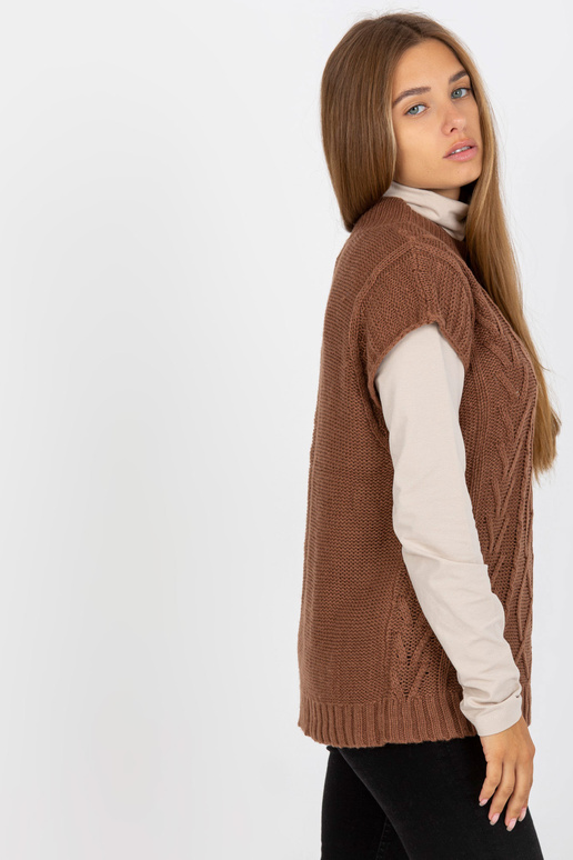 SUBLEVEL ruda kabelinė megzta liemenė