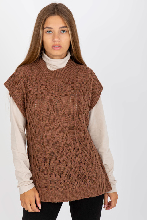 SUBLEVEL ruda kabelinė megzta liemenė