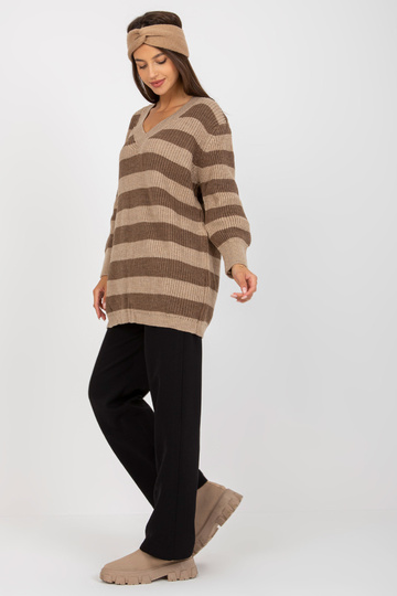 Rudos-smėlio spalvos ilgas...