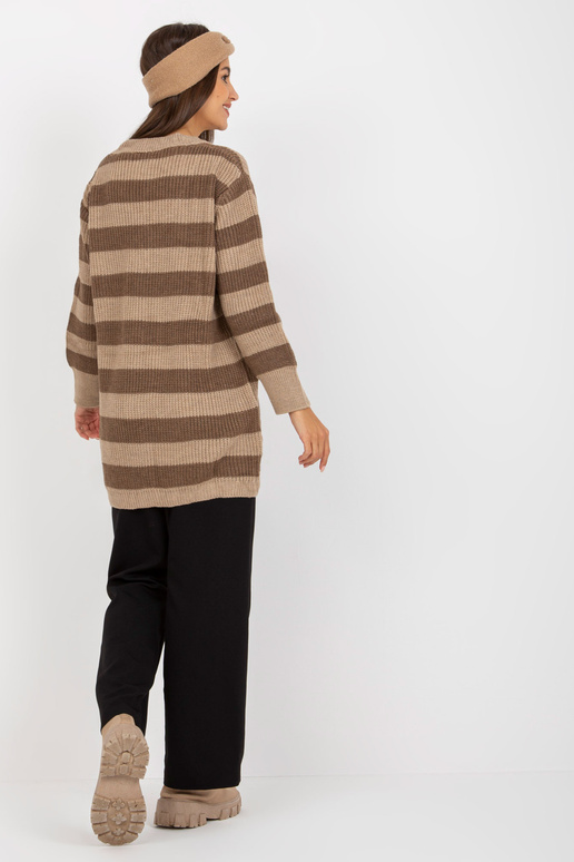 Rudos-smėlio spalvos ilgas oversize...