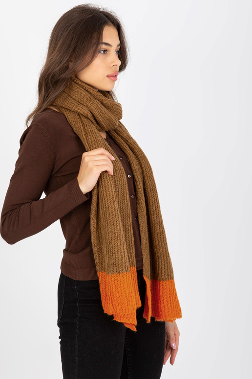 Camel Oranžinė megzta moteriška ilga...