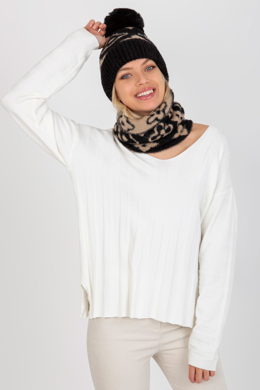 Juodos ir smėlio spalvos moteriška...