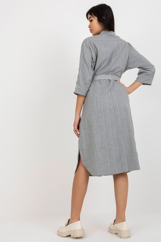 Pilki marškiniai dryžuota midi... Pilki marškiniai dryžuota midi...