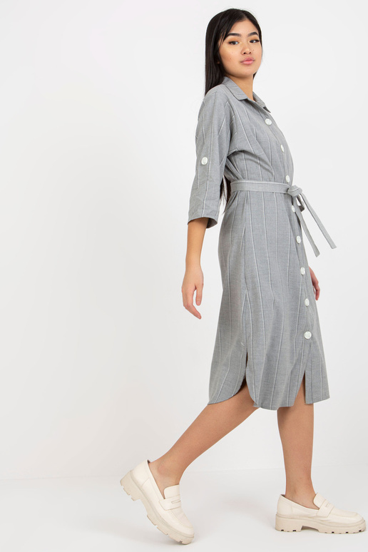 Pilki marškiniai dryžuota midi... Pilki marškiniai dryžuota midi...