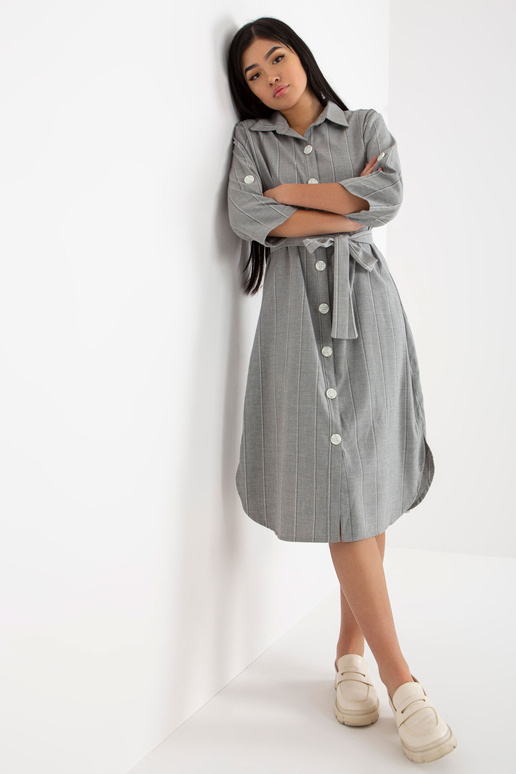 Pilki marškiniai dryžuota midi... Pilki marškiniai dryžuota midi...