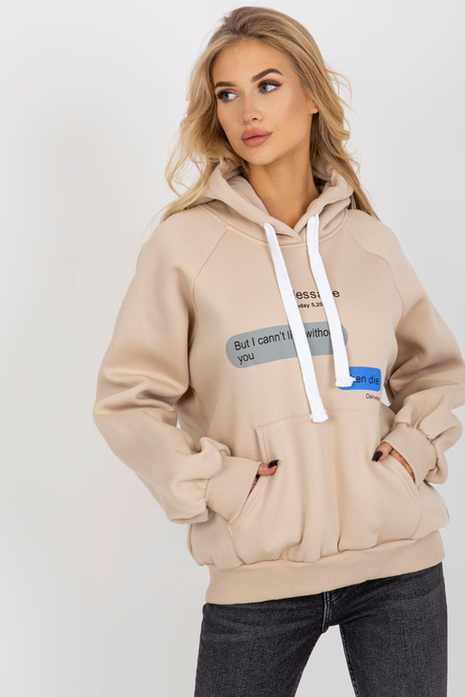 Smėlio spalvos megztiniai su dideliu...