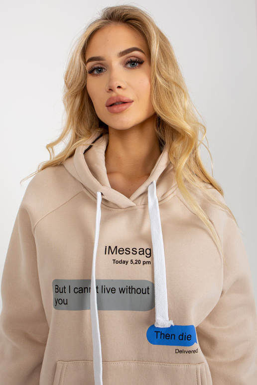 Smėlio spalvos megztiniai su dideliu...