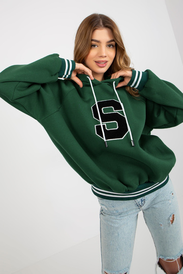 Tamsiai žalias megztinis su...