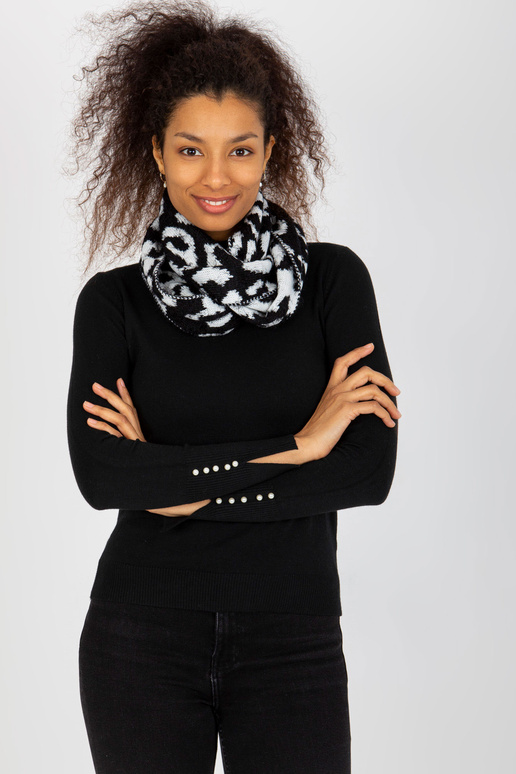 Baltas ir juodas žieminis kaminas su...