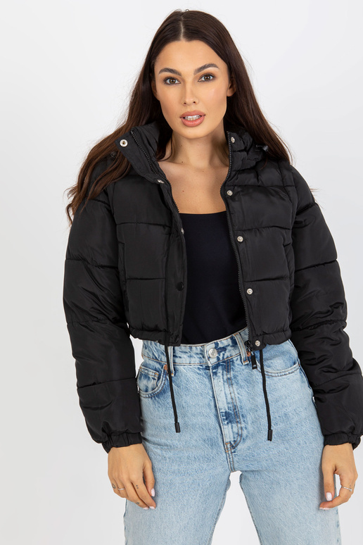 Schwarze Chickens Winterjacke 2in1 su...