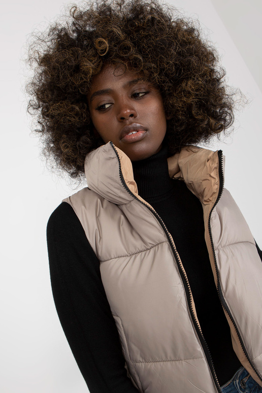 Šviesiai pilka dvipusė pūkinė liemenė...