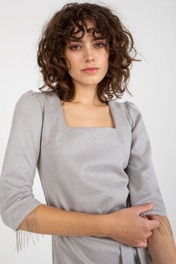 Pilka kokteilinė suknelė su... 2