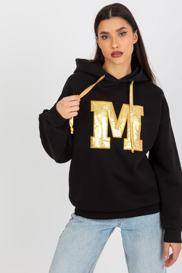 Juodas megztinis su M raide 2