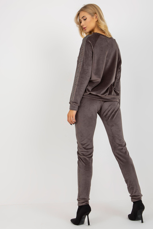 Tamsiai pilkas moteriškas veliūrinis...