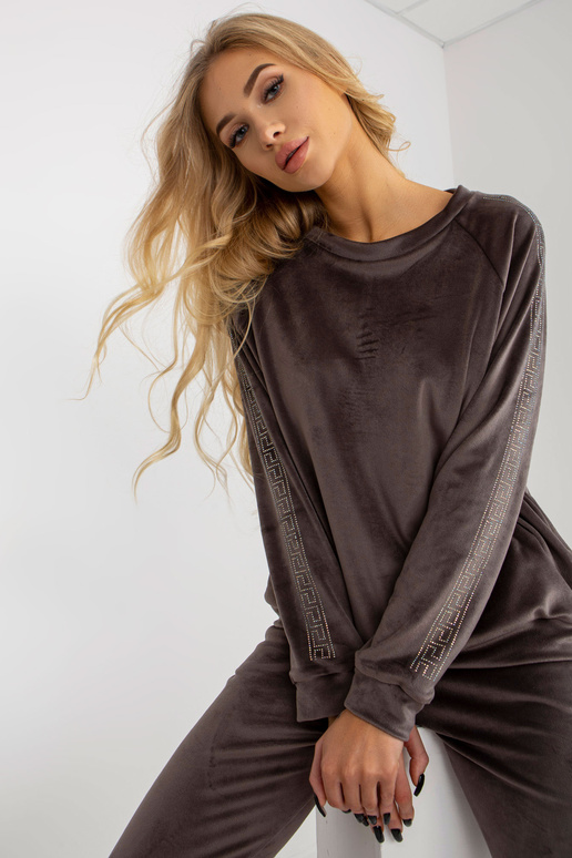 Tamsiai pilkas moteriškas veliūrinis...