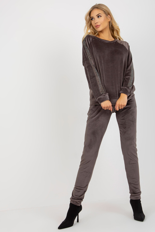 Tamsiai pilkas moteriškas veliūrinis...