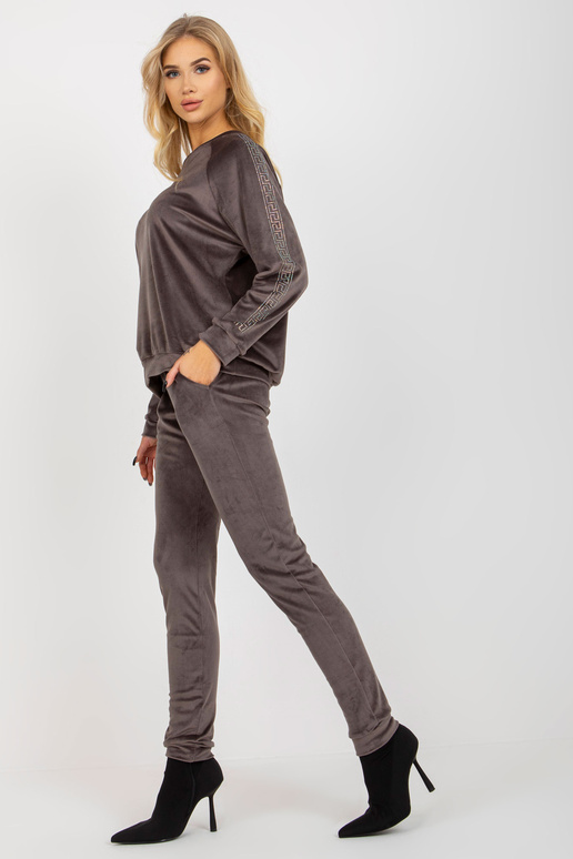 Tamsiai pilkas moteriškas veliūrinis...