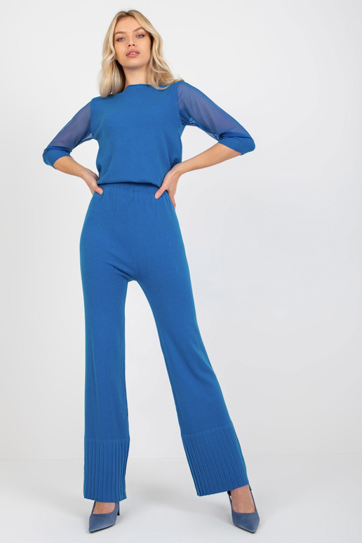 Tamsiai mėlynos moteriškos megztos...