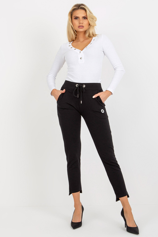 Juodos moteriškos sportinės kelnės su...