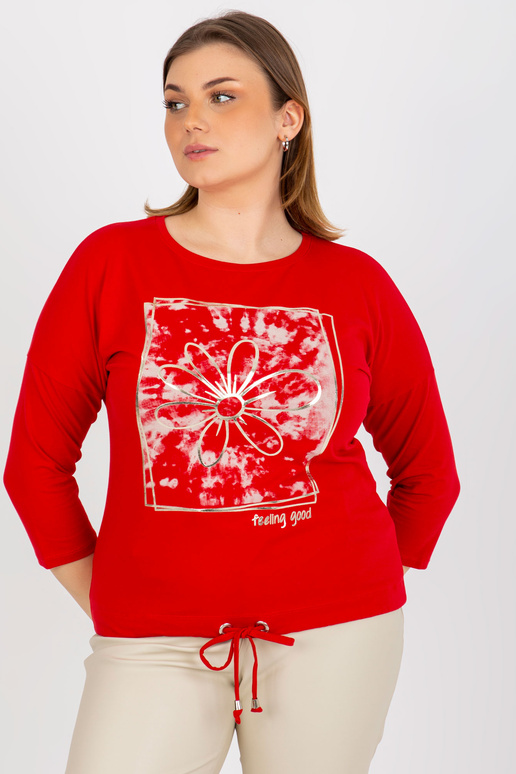 Raudona plius dydžio palaidinė su...