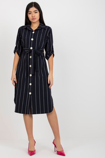 Tamsiai mėlyna dryžuota...