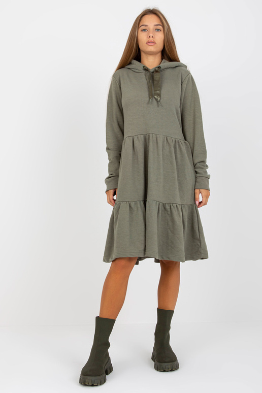 Chaki spalvos platėjanti megztinė...