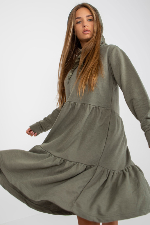 Chaki spalvos platėjanti megztinė...