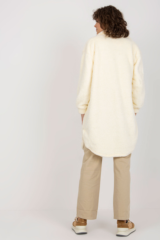 Ecru ilgi kailio marškiniai su... Ecru ilgi kailio marškiniai su...