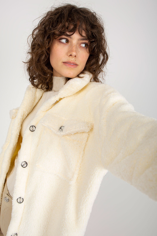 Ecru ilgi kailio marškiniai su... Ecru ilgi kailio marškiniai su...