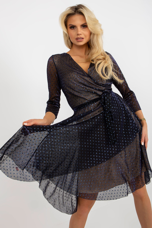 Navy Midi kokteilinė suknelė su... Navy Midi kokteilinė suknelė su...