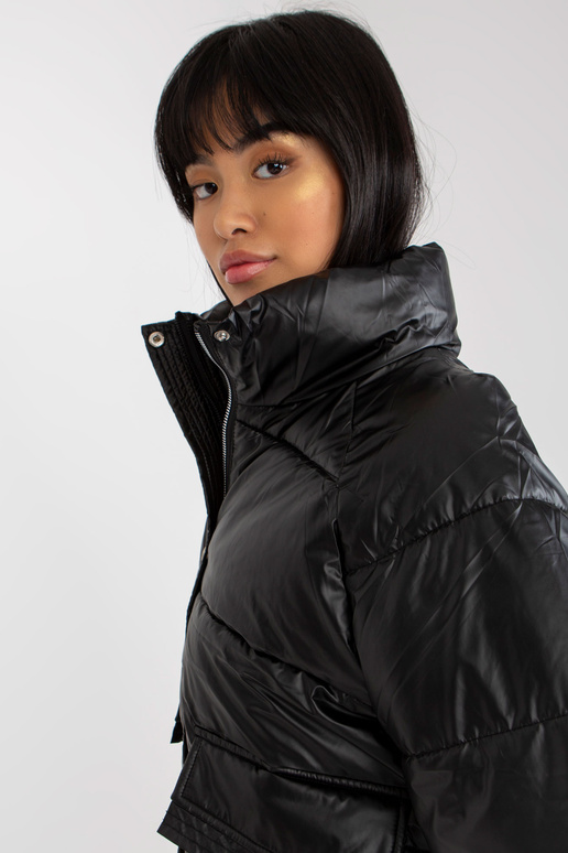 Juoda pūkinė dygsniuota žieminė...