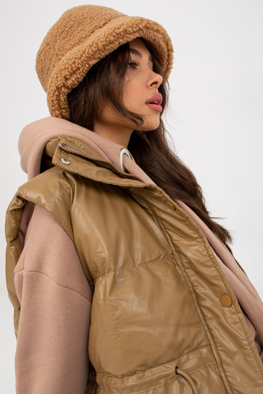 Kupranugarių pūkų eko odos liemenė su...