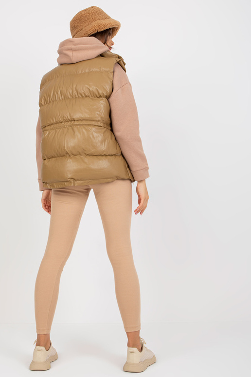 Kupranugarių pūkų eko odos liemenė su...