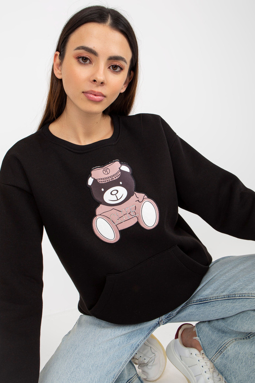 Juodi kengūros megztiniai su meškiuku... Juodi kengūros megztiniai su meškiuku...