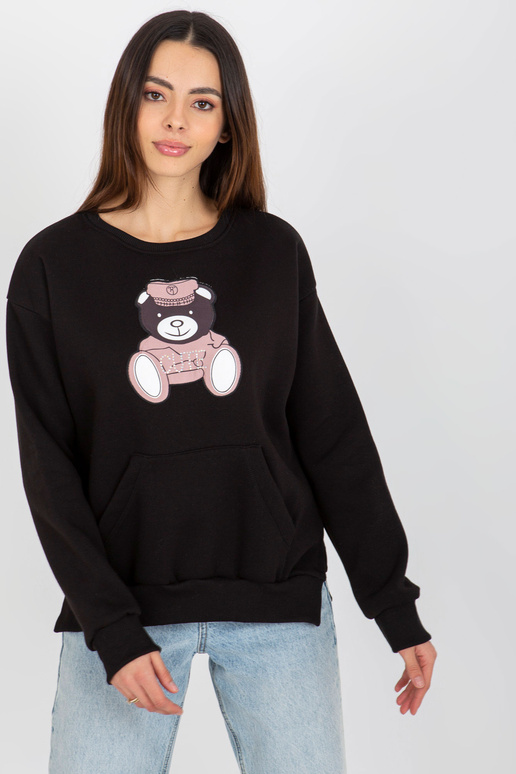 Juodi kengūros megztiniai su meškiuku... Juodi kengūros megztiniai su meškiuku...