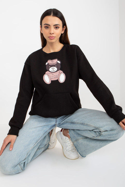 Juodi kengūros megztiniai su meškiuku... Juodi kengūros megztiniai su meškiuku...